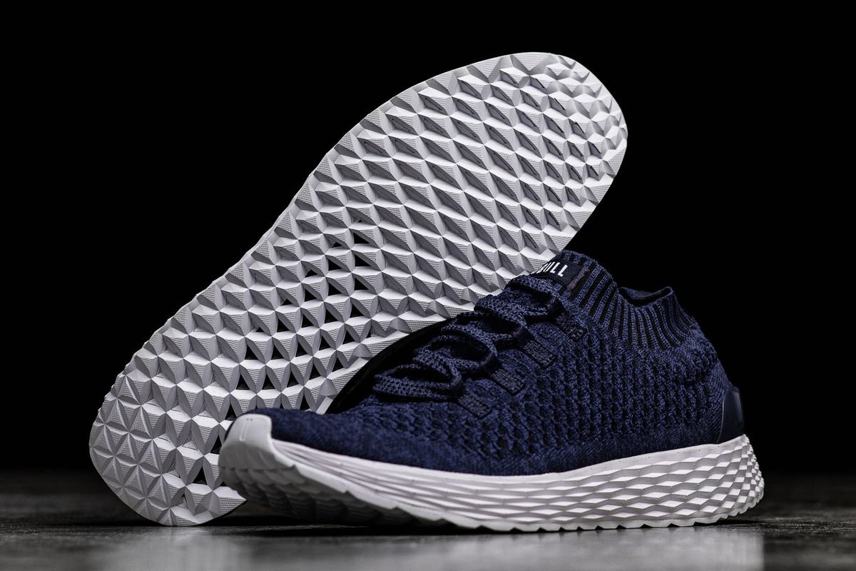 Nobull Knit Runner Men's Running Shoes Navy | Australia (RI0675)